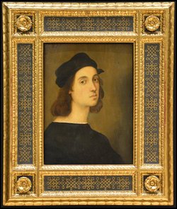 The Ufizzi self-portrait, he said, fueled his fascination with Raphael. I told him I thought they looked alike. It's the eyes.