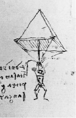 da Vinci's parachute. A symbol between us for taking risks in life, fearlessly.